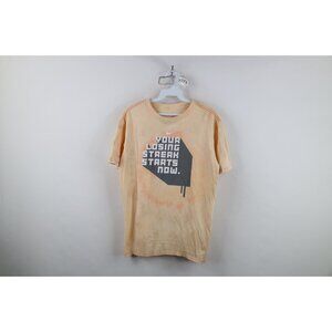 Vintage Nike Boys XL Distressed Travis Scott Center Swoosh Acid Wash T-Shirt